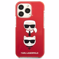 Karl Lagerfeld Karl & Choupette Head dėklas telefonui iPhone 13 Pro / iPhone 13 - raudonas