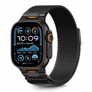 TECH-PROTECT MILANO VANGUARD APPLE WATCH 8 / 9 / 10 / 11 / SE / ULTRA (44 / 45 / 46 / 49 MM) JUODAS