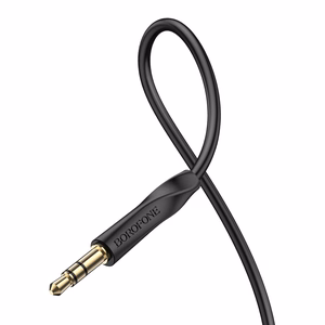 Borofone Kabelis AUX BL16 - lizdas 3,5 mm į lizdą 3,5 mm - 1 metras juodas