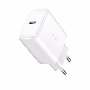 Įkroviklis Joyroom (JR-TCF24) + "USB-C (Type-C) to USB-C (Type-C)" (1xUSB-C 30W) baltas