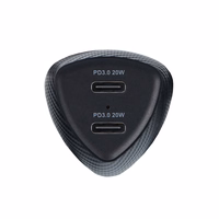 FORCELL CARBON automobilinis įkroviklis Type C 3.0 PD20W + Type C 3.0 PD20W CC50-2C juodas (Iš viso 40W)