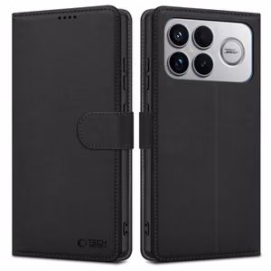 "Tech-Protect" piniginės dėklas, skirtas "Xiaomi Poco F8 Ultra" - Juodas