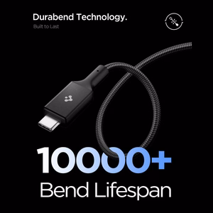 "Spigen Essential EB24015CC USB-C / USB-C 240W 150 cm ilgio kabelis - juodas