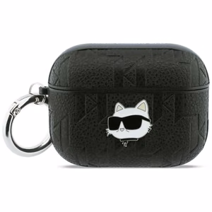 Karl Lagerfeld Monogram Choupette Head case for AirPods Pro 3 black