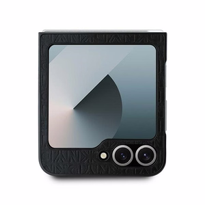 DKNY Dėklas telefonui Samsung Galaxy Z Flip6 su kartotiniu dizainu Stack Logo - juodas