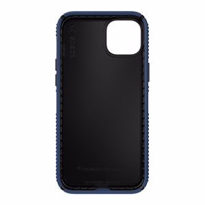 Speck Presidio2 Grip case for iPhone 15 Plus / 14 Plus, with non-slip grip, Coastal Blue / Black / White