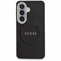 Guess dėklas Saffiano Peony Embossed Ring MagSafe skirtas Samsung Galaxy S26 juodas