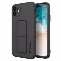 Wozinsky Kickstand Case silikoninis dėklas su stovu iPhone 12 Pro Max juoda