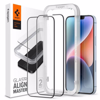 Spigen ALM Glass FC Tempered Glass iPhone 13 / 13 Pro / 14 / 16e - juodas 2 vnt.