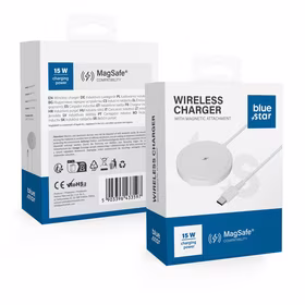 Belaidis įkroviklis Blue Star (15W MagSafe Compatible) baltas
