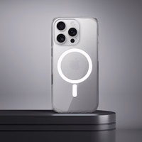 Clear Elite Mag Cover antigiltonis, suderinamas su kameros valdymo mygtuku ir Magnetiniu IPHONE 16 PRO skaidrus