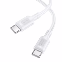 USB kabelis Borofone BX111 60W USB-C to USB-C 1.0m baltas