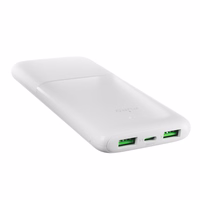 Išorinė baterija Puro DAILY 10 PLUS 10000mAh 2x USBA / 1x USB-C 22.5W - balta