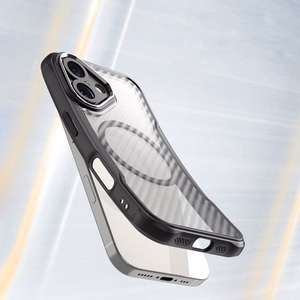 Leading Series magnetinis silikoninis dėklas telefonui MagSafe iPhone 16 Plus - juodas