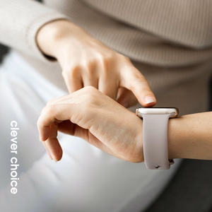 Crong Liquid dirželis, skirtas Apple Watch 44 / 45 / 46 / 49 mm, raudonas