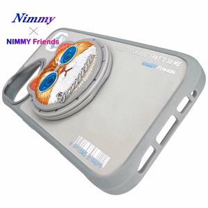AmazingThing Nimmy Glasses Cool Cat MagSafe dėklas telefonui iPhone 16 – pilkas