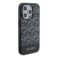 Guess GCube Stripes Magnetinis dėklas telefonui iPhone 15 Pro Max - juodas