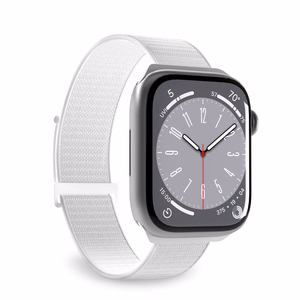 Puro Sport nailoninis dirželis Apple Watch 42 / 44 / 45 / 49 mm – baltas spalvos