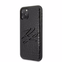 Karl Lagerfeld KLHCN58CRKBK iPhone 11Pro kietas dėklas juodas Croco