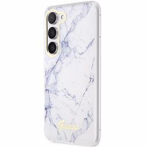 Guess GUHCS23MPCUMAH S23+ S916 baltas/baltas kietas dėklas Marble
