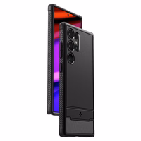 Spigen Rugged Armor dėklas telefonui Samsung Galaxy S24 Ultra - matinė juoda