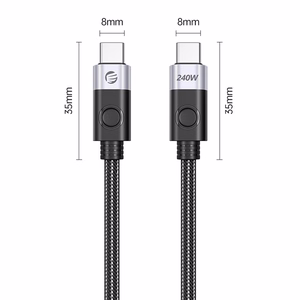 Orico 240W USB-C į USB-C įkrovimo laidas, 1.5 m (juodas)
