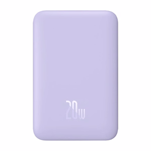 Maitinimo baterija "Baseus Magnetic Mini" 10000 mAh, USB-C 20W MagSafe (violetinė)