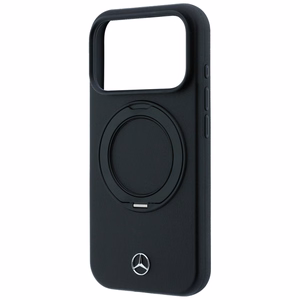 Mercedes MagSafe odinis dėklas su žiediniu stovu, skirtas iPhone 18 Pro / 17 Pro, juodas