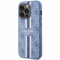 Guess GUHMP14LP4RPSB iPhone 14 Pro 6.1" mėlyna/mėlyna kietas dėklas 4G Printed Stripes MagSafe