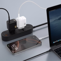 Dudao A28 45W GaN USB-C sieninis įkroviklis - juodas