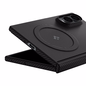 Spigen AirSkin Aramid MagFit MagSafe dėklas, skirtas Samsung Galaxy Z Fold 8, juodas