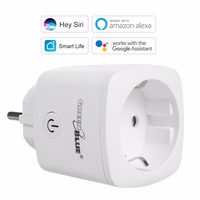 GreenBlue WiFi nuotoliniu būdu valdomas kištukinis lizdas, Android/iOS/Alexa/Google Home, privalumai. Energija, laikmatis, maks. 3680 W, F tipas, GB720 F