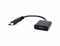 Gembird A-DPM-VGAF-02 vaizdo kabelio adapteris 0,15 m VGA (D-Sub) DisplayPort Juoda
