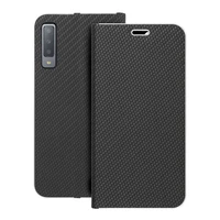 LUNA Book Carbon dėklas telefonui SAMSUNG A7 2018 juodas