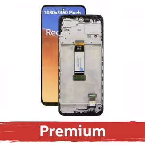 LCD ekranas suderinamas su Xiaomi Redmi 12 4G / Redmi 12 5G / Poco M6 Pro 5G juodas su rėmeliu OEM