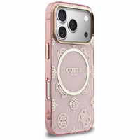 Guess IML Peony Dot MagSafe dėklas for iPhone 17 Pro - rožinis