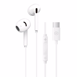 Blavec BHS-02 USB-C ausinukai be silikoninių antgalių, su mikrofonu ir DAC (BHS02-W), balti