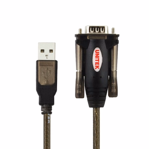 UNITEK Y-105A nuoseklus laidas Juodas 1,5 m USB Type-A DB-9