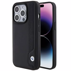 BMW odinis mėlyni taškai iPhone 15 Pro Max dėklas - juodas