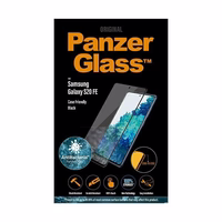 PanzerGlass E2E Microfracture antibakterinis stiklas Samsung Galaxy S20 FE - su juodu rėmeliu