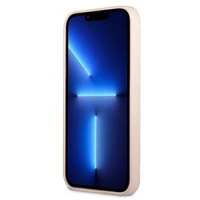Guess GUHCP13SSLTGP iPhone 13 mini 5.4" rožinis kietas dėklas silikoninis trikampis
