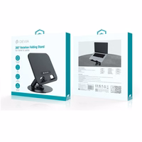 Devia sulankstomas laikiklis stovas EL238 nešiojamam kompiuteriui planšetiniam kompiuteriui sukinėjamas 360 aliuminis juodas