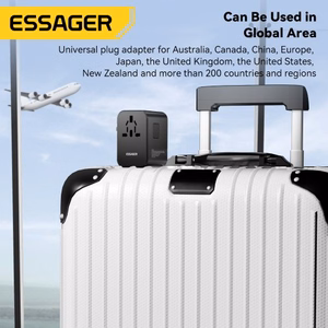 Įkroviklis Essager Travel Global 1 Juodas 35W (2xPD / 3xQC3.0) (EU / US / UK)