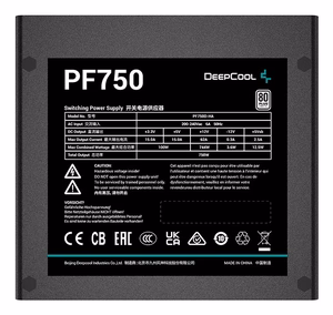 DeepCool PF750 maitinimo blokas 750 W 20+4 pin ATX ATX juodas