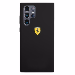 Ferrari FESSIHCS22LBK S22 Ultra S908 juoda/juoda kietas dėklas On Track Silicone