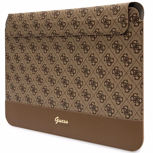 Guess 4G Stripe Metal Logo dėklas 14" nešiojamam kompiuteriui - rudas