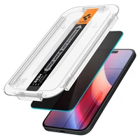 Spigen Glas.tR EzFit Privacy grūdintas stiklas iPhone 15/16 su adapteriu (2 vnt.)