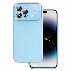 Minkštas silikono objektyvo dėklas Iphone 13 Pro Max - šviesiai mėlyna