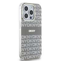 DKNY IML mono ir dryžuotas magnetinis dėklas telefonui iPhone 15 Pro – smėlinis