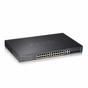 Zyxel GS2220-28HP-EU0101F tinklo komutatorius Valdomas L2 Gigabit Ethernet (10/100/1000) Maitinimas per Eternetą (PoE) Juoda